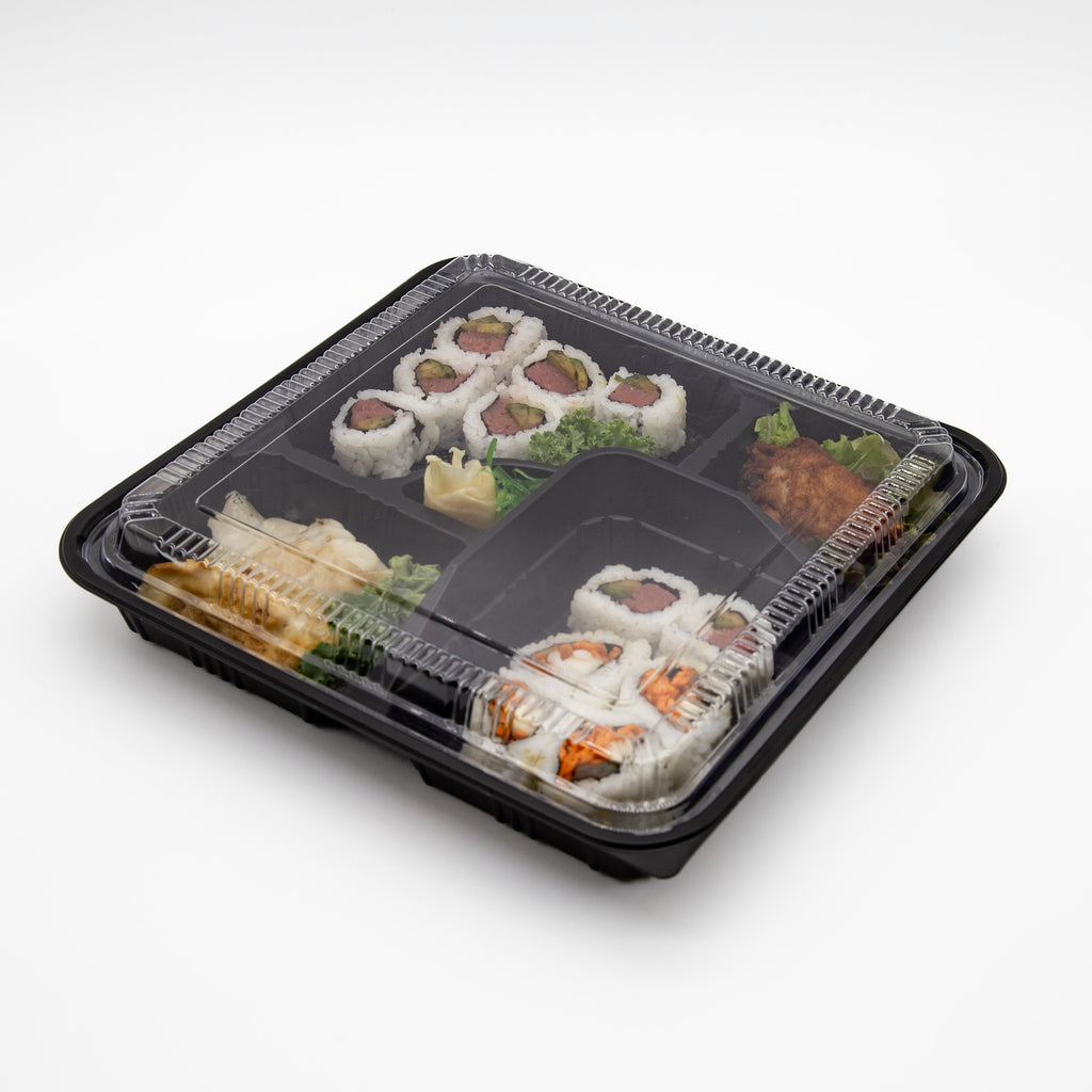 STI-307 5 Compartments PS Bento/Lunch Box Meal Prep Containers with Lids 50sets