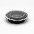 24oz Round Plastic Microwaveable Food Container 150 sets/cs