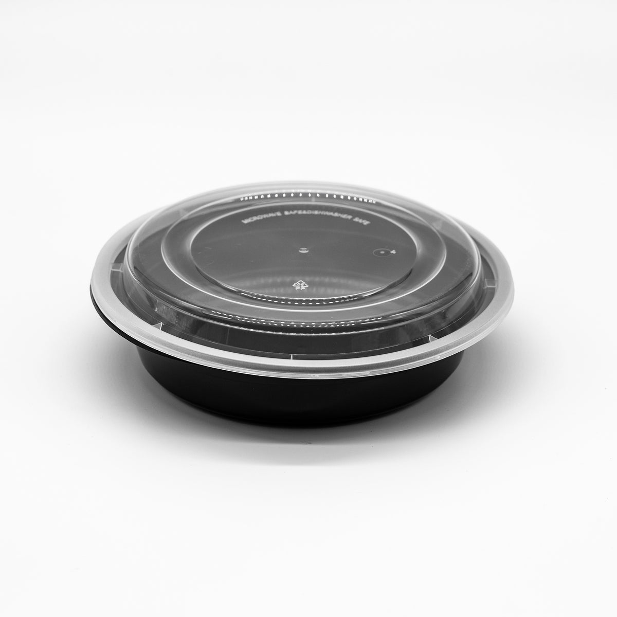 24oz Round Plastic Microwaveable Food Container 150 sets/cs
