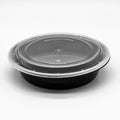 48oz Round Plastic Microwaveable Food Container 150 sets/cs