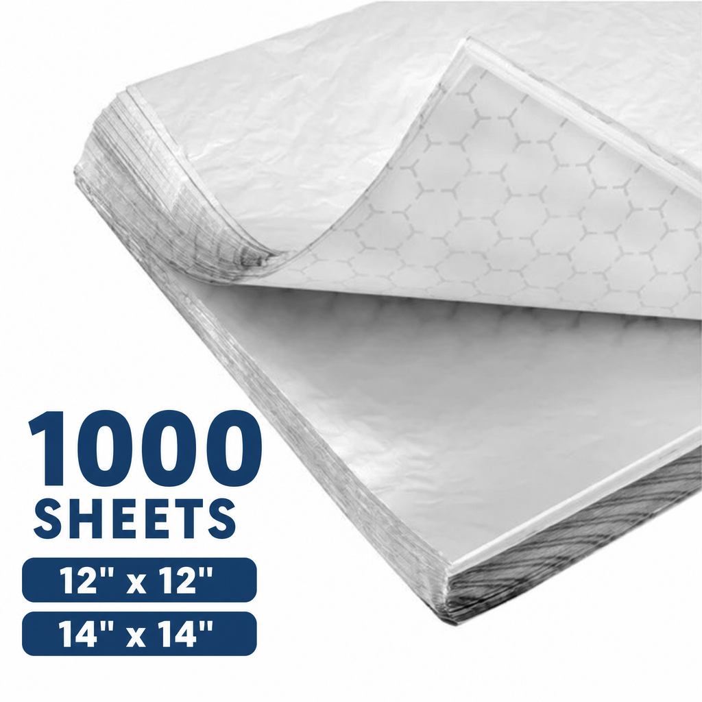 1000 Sheets Honeycomb Aluminum Foil Papers for Food Packing & Takeout