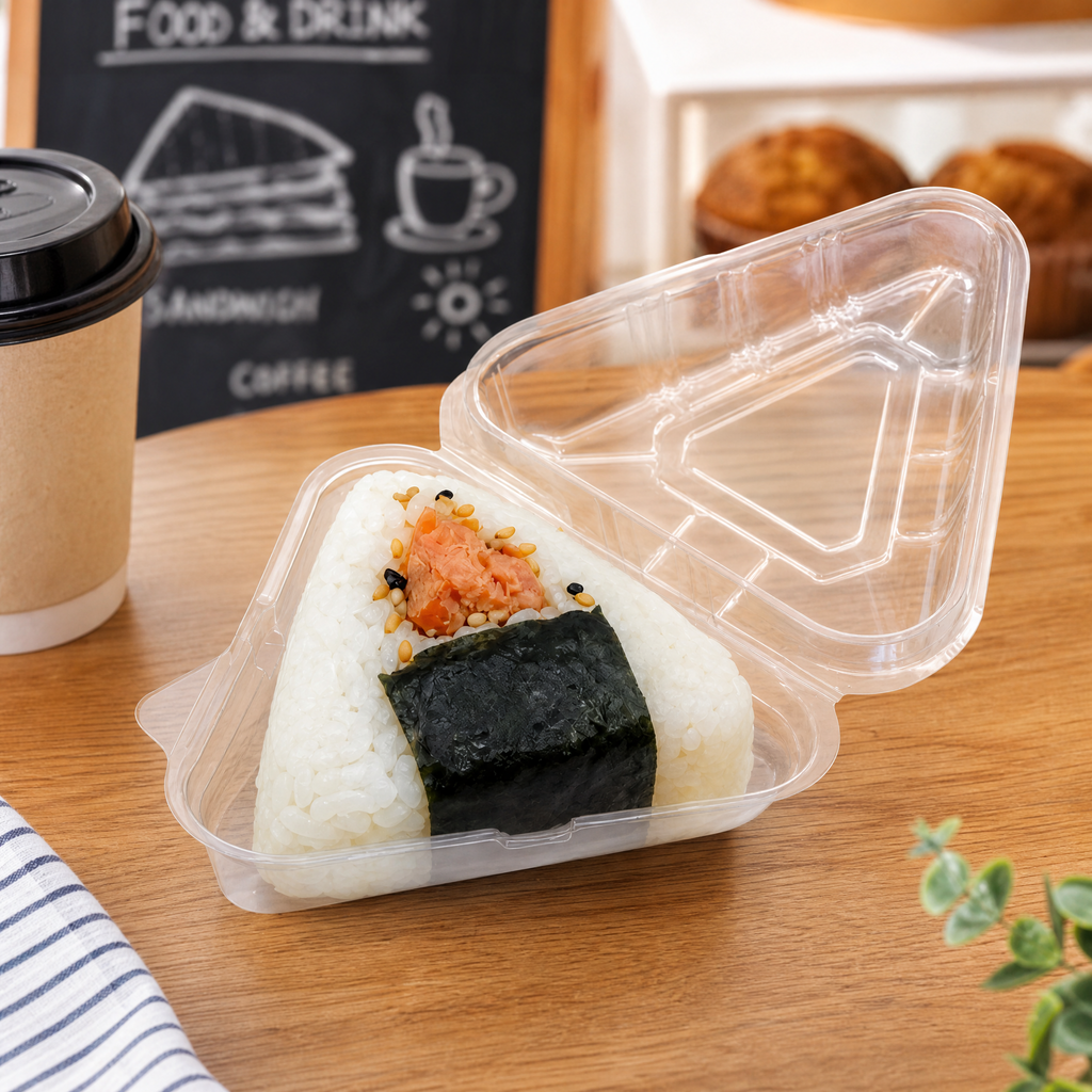 1200pcs Clear Triangle Onigiri Containers, Portable Japanese Togo Rice Ball Box for Sushi Bar, Restaurant, Supermarket
