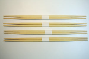 100 Pairs 9" Ranchu Bamboo Wrapped with White Obi Chopsticks