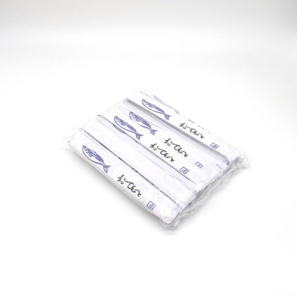 100 Pairs Wrapped Fish logo Bamboo Chopsticks