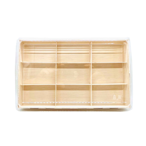 10.5x 6 9 Compartments Wooden Box with Plastic Lids – ST International  Supply Incorporated