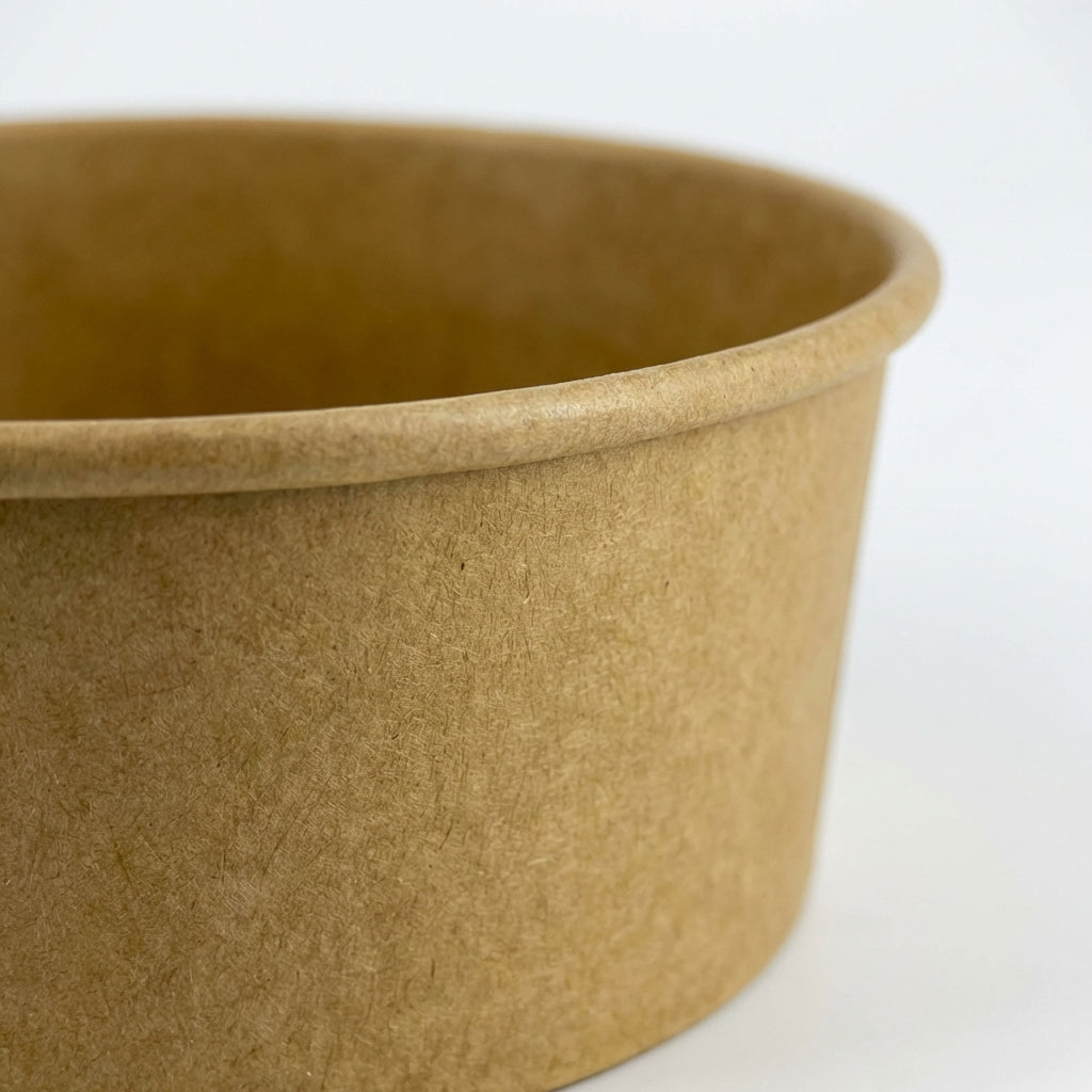 100pcs Round Kraft Paper Salad Bowl(16-44oz) Meal Prep Bowl.Lid Sold Separately