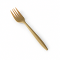 1000pcs Plant Starch Fork 150mm Gold with Faceted Handle | Biodegradable Disposable Fork