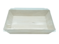 WBFS-06 - 6.1" x3.42" Rectangular Wooden Sushi Container Togo Food Serving Trays 100sets