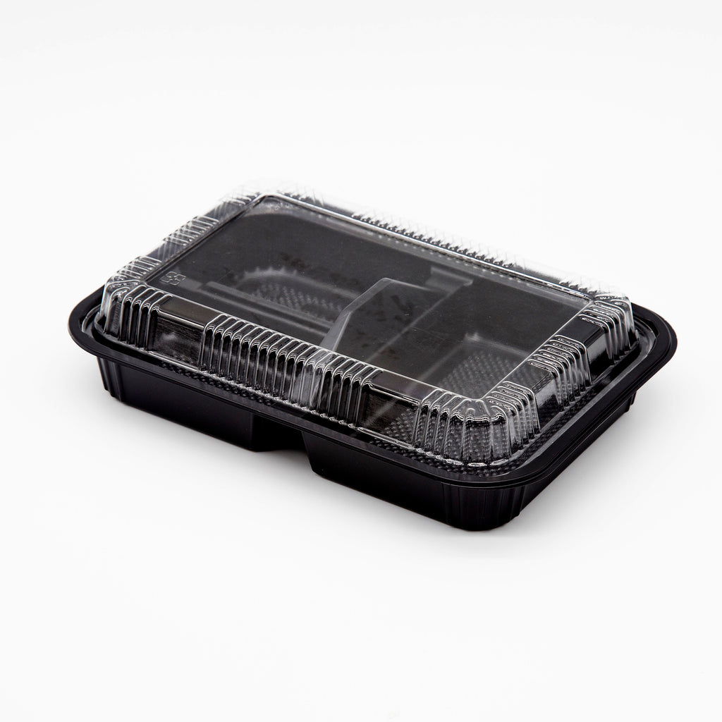 STI-303  3 Compartments PS Bento/Lunch Box Meal Prep Containers with Lids 270sets