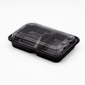 STI-303  3 Compartments PS Bento/Lunch Box Meal Prep Containers with Lids 270sets