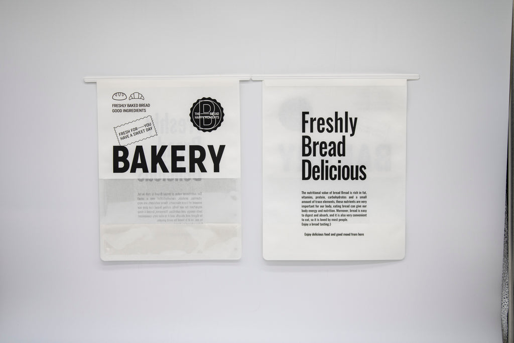 "Bakery" Series Tin-Tie Paper Bags -Minimalist Bags with Large Clear Display Window