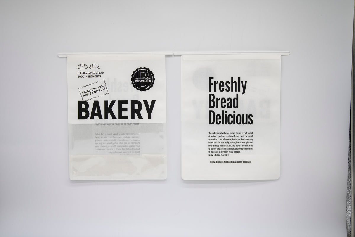 "Bakery" Series Tin-Tie Paper Bags -Minimalist Bags with Large Clear Display Window