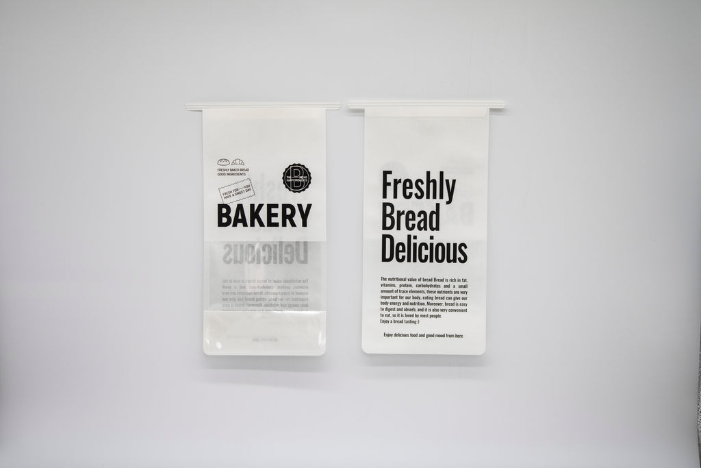 "Bakery" Series Tin-Tie Paper Bags -Minimalist Bags with Large Clear Display Window