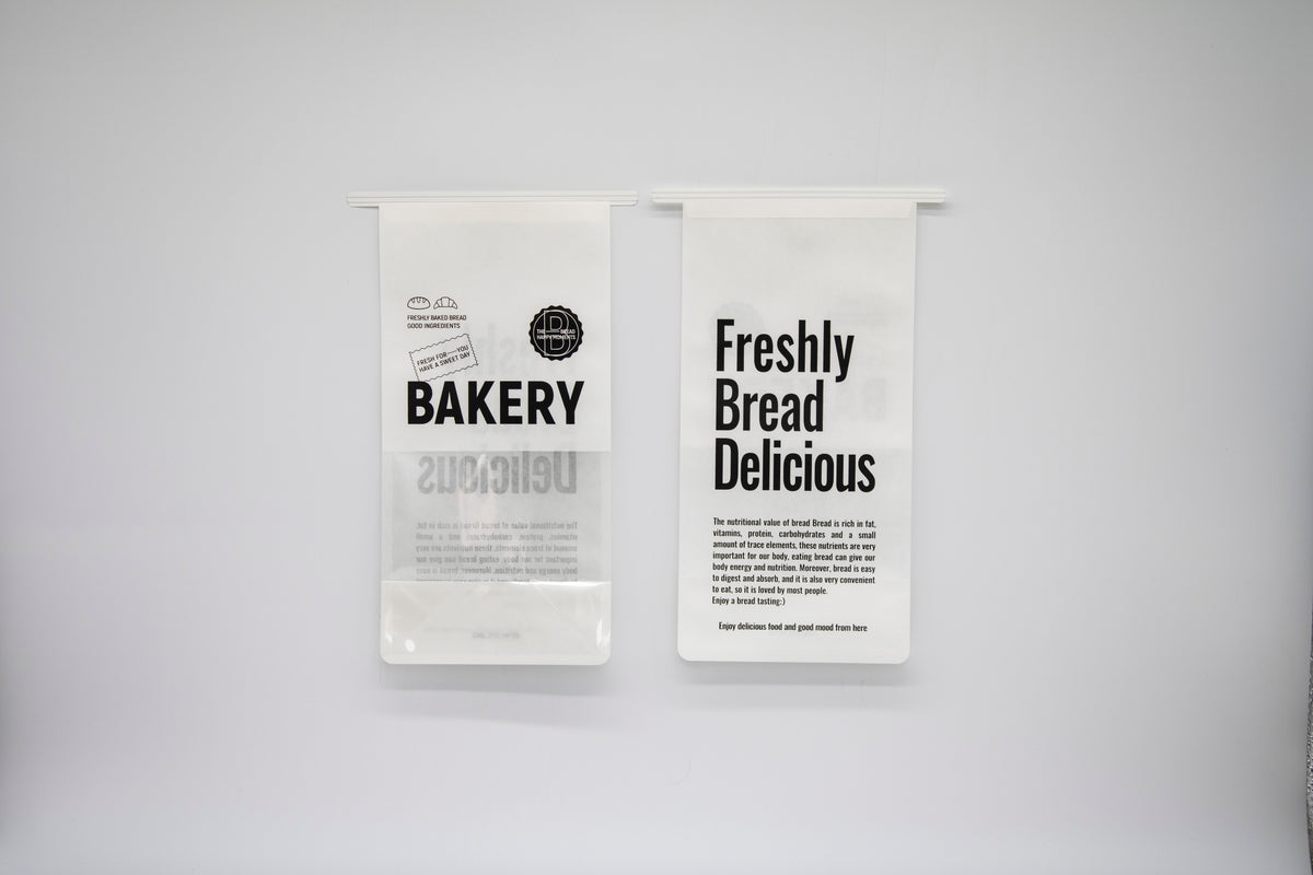 "Bakery" Series Tin-Tie Paper Bags -Minimalist Bags with Large Clear Display Window