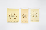 "Sweet Baking" Series Tin-Tie Paper Bags – Warm Yellow Bags with Display Window