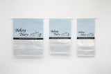"Baking Diary" Series Tin-Tie Paper Bags – Soft Blue Bags with Display Window