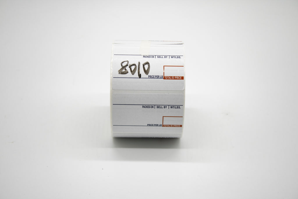 8010丨Premium Direct Thermal Scale Labels (by LBS/Price) for Bakery, Meat, and Produce weighing