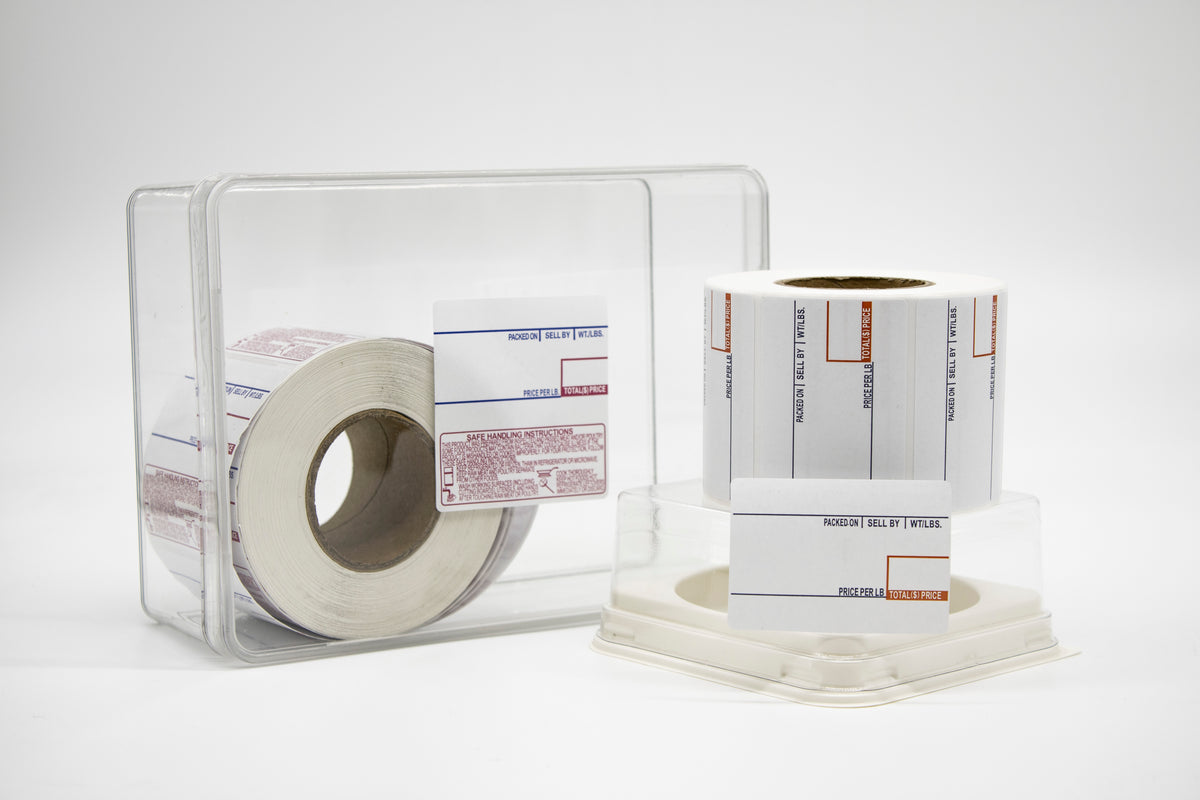 8010丨Premium Direct Thermal Scale Labels (by LBS/Price) for Bakery, Meat, and Produce weighing