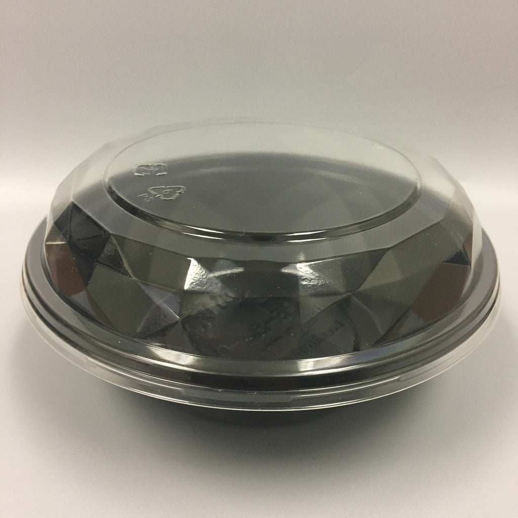 50sets 16oz Disposable Salad Containers with Dome Crystal Lids, BPA-Free Food Grade Plastic Bowls
