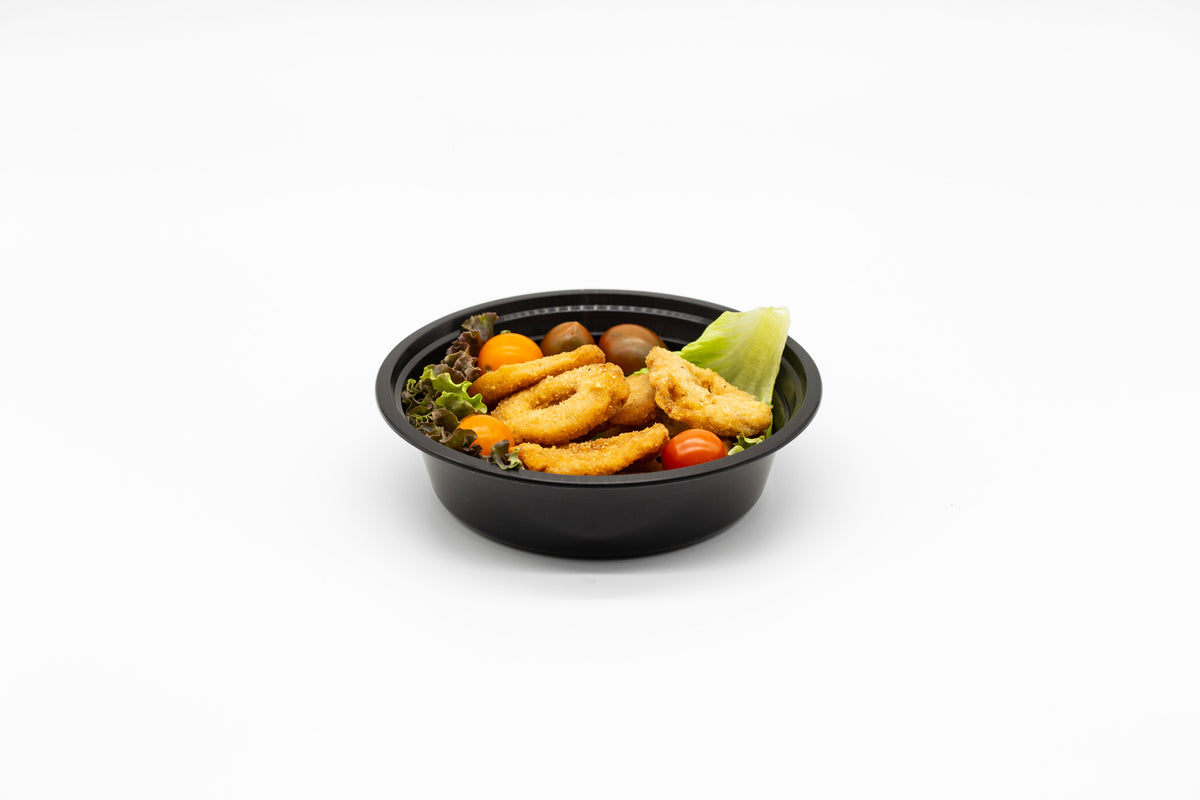 24oz Round Plastic Microwaveable Food Container 150 sets/cs