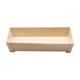 WBRT-410 - 7"x 4.76" Rectangular Wooden Container Togo Food Sushi Box Serving Trays 100sets