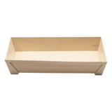 WBRT-420 - 8.5"x5.59" Rectangular Wooden Sushi Container Togo Food Serving Trays 100sets