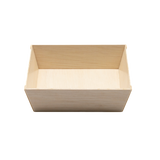 WBS-435 - 5" Square Wooden Container Togo Food Sushi Box Serving Trays 100sets