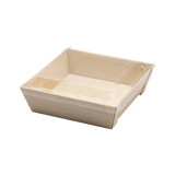 WBS-435 - 5" Square Wooden Container Togo Food Sushi Box Serving Trays 100sets