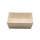 WBS-435 - 5" Square Wooden Container Togo Food Sushi Box Serving Trays 100sets