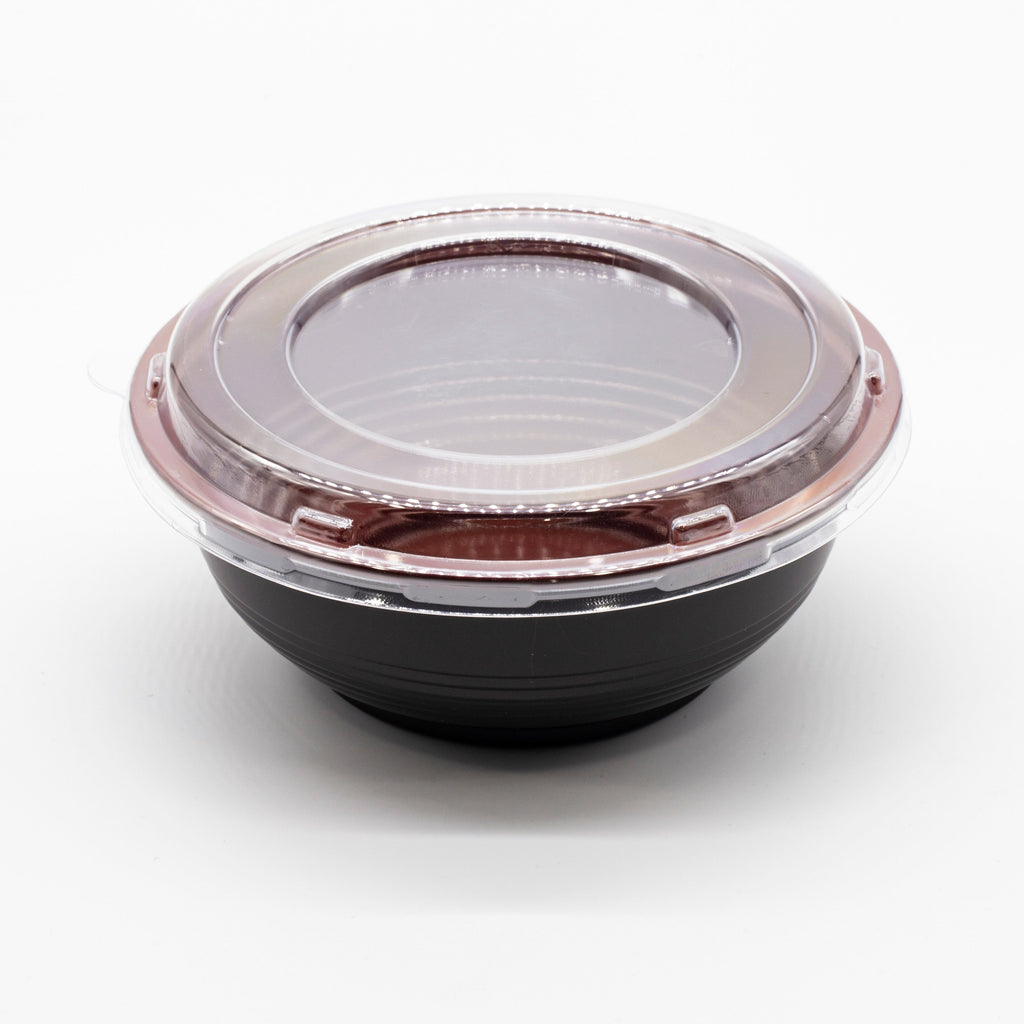 DB-313RB  24oz/700ml Take Out Donburi bowl With Clear Lid Plastic 300sets
