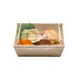WBS-435 - 5" Square Wooden Container Togo Food Sushi Box Serving Trays 100sets