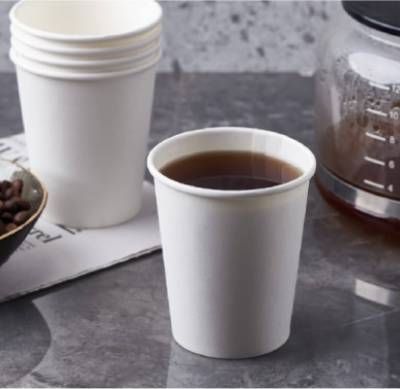 12oz White Paper Hot Cup with Lid, Disposable, 90mm Diameter