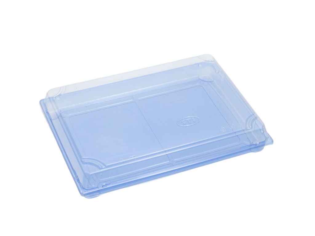 ST-8-025 Blue/Black Sushi Tray Sushi With Clear Lid 200sets