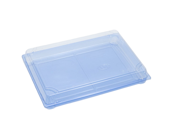 ST-8-025 Blue/Black Sushi Tray Sushi With Clear Lid 200sets