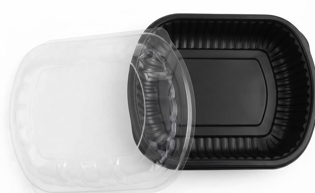 24 oz PP Black Container Lid STI-4624L for STI-4624B
