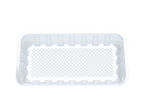 MT-115 Clear 10 3/4 x5 3/4 x1 1/4"  PET Moisture-Lock Meat Tray 300 counts