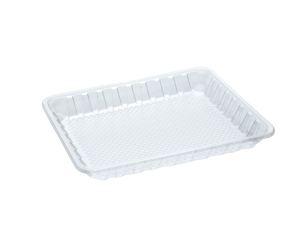 MT-119 Clear 11 x 9x1 1/4"  PET Moisture-Lock Meat Tray 200 counts