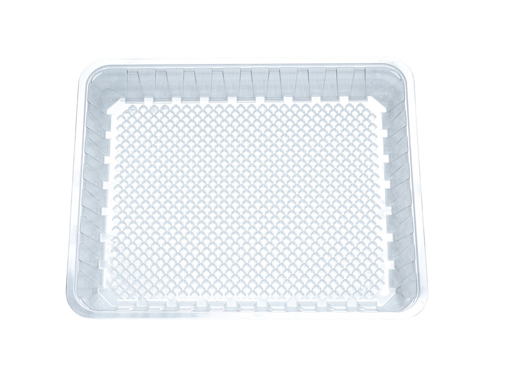 MT-119 Clear 11 x 9x1 1/4"  PET Moisture-Lock Meat Tray 200 counts