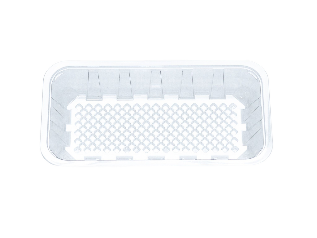 MT-75 Clear 7x5x1 1/4"  PET Moisture-Lock Meat Tray 350 counts