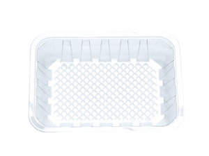 MT-85 Clear 8x4 1/2 x1 1/4"  PET Moisture-Lock Meat Tray 350 counts