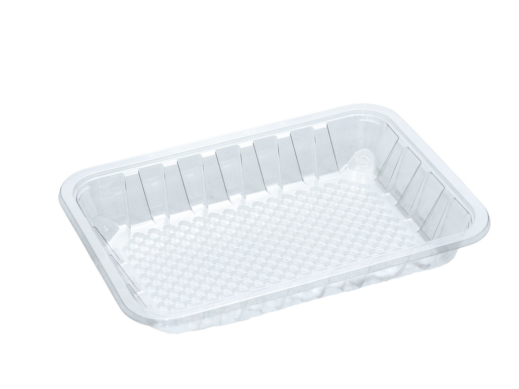 MT-87 Clear 8 x5x1 1/4"  PET Moisture-Lock Meat Tray 350 counts
