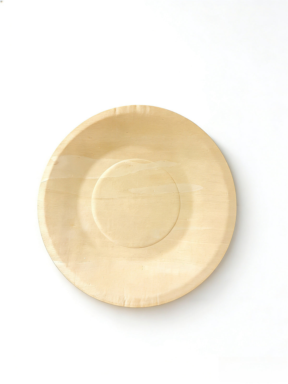 WPR Round Shallow Wooden Plate