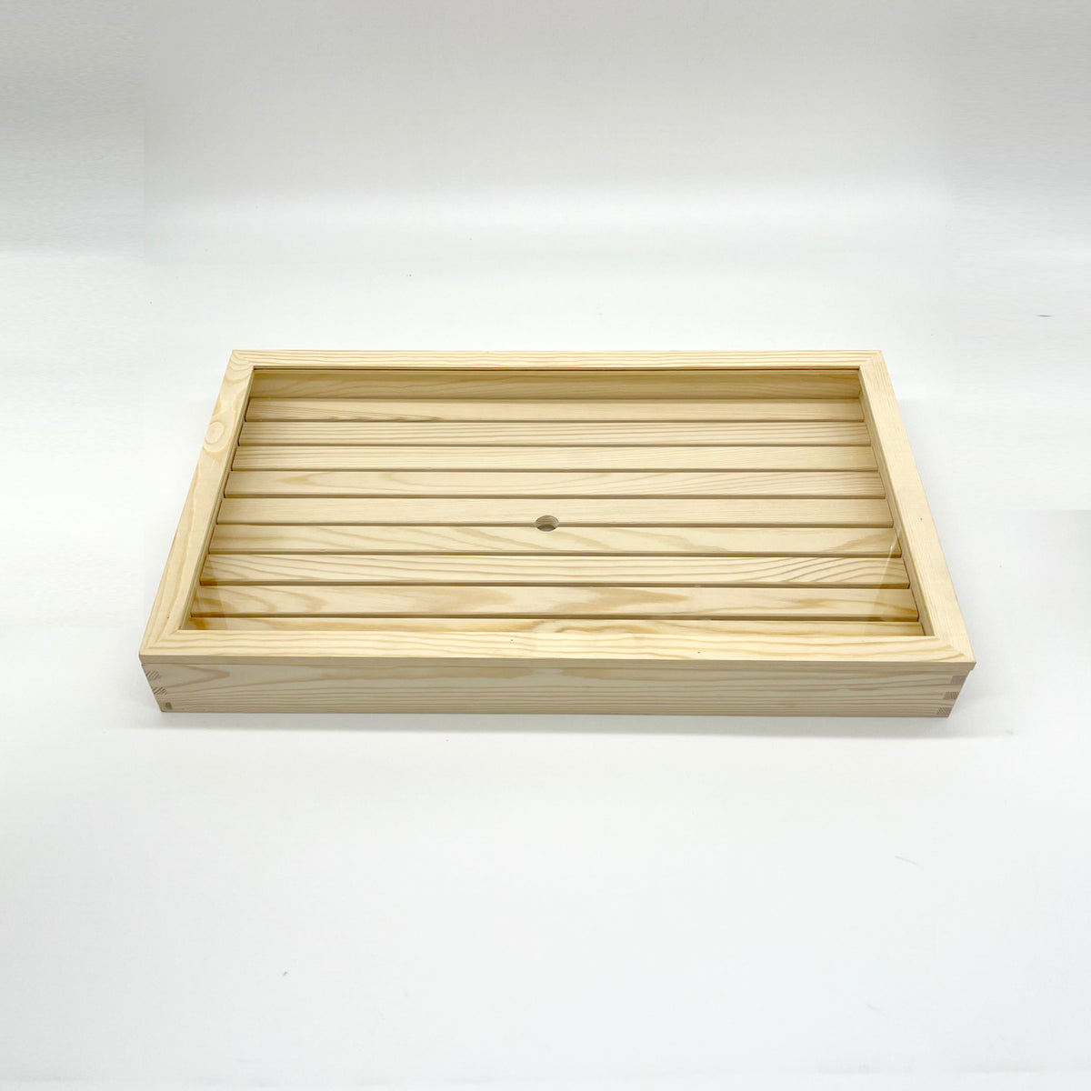 Wooden Sushi Neta Box with Clear Lid 14.75" x 11.5" x 2.25"