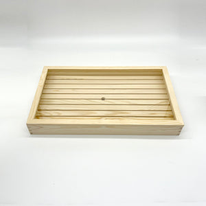 Wooden Sushi Neta Box with Clear Lid 15.5" x 11.5" x 2.25"