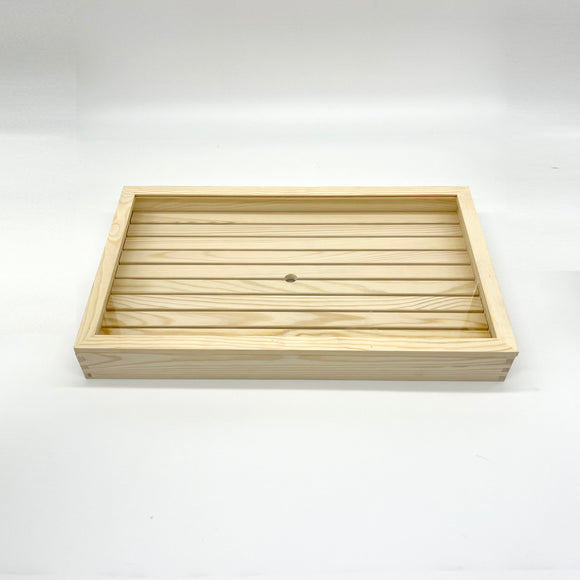 Wooden Sushi Neta Box with Clear Lid 15.5