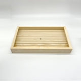 Wooden Sushi Neta Box with Clear Lid 15.5" x 11.5" x 2.25"