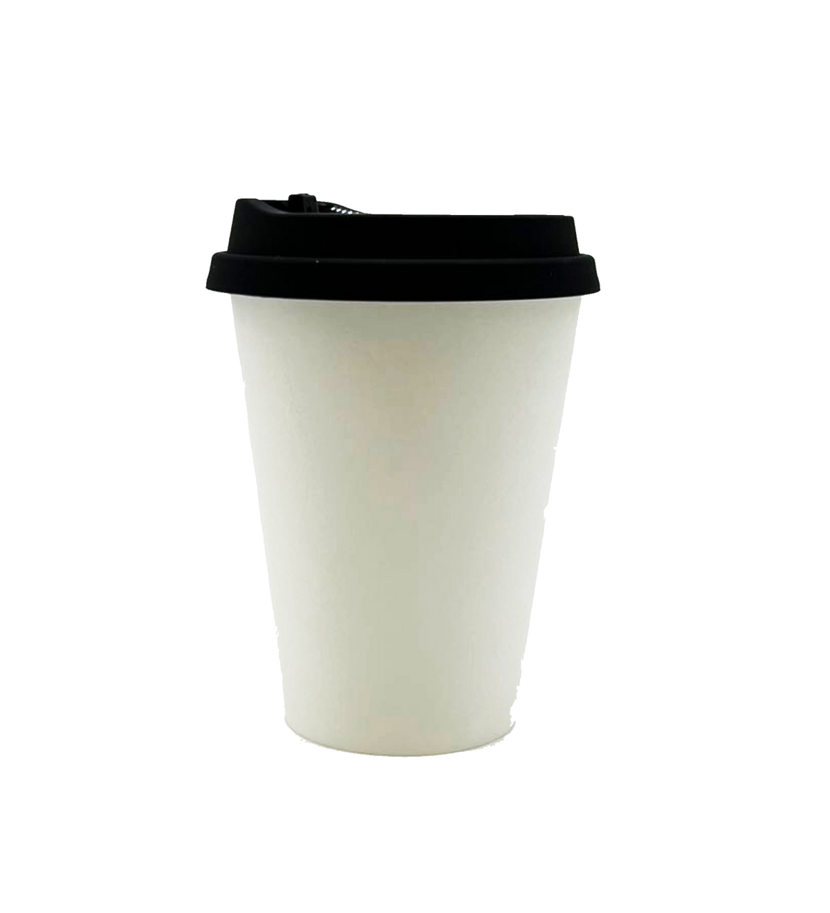 12oz White Paper Hot Cup with Lid, Disposable, 90mm Diameter