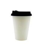 12oz White Paper Hot Cup with Lid, Disposable, 90mm Diameter 1,000 Count