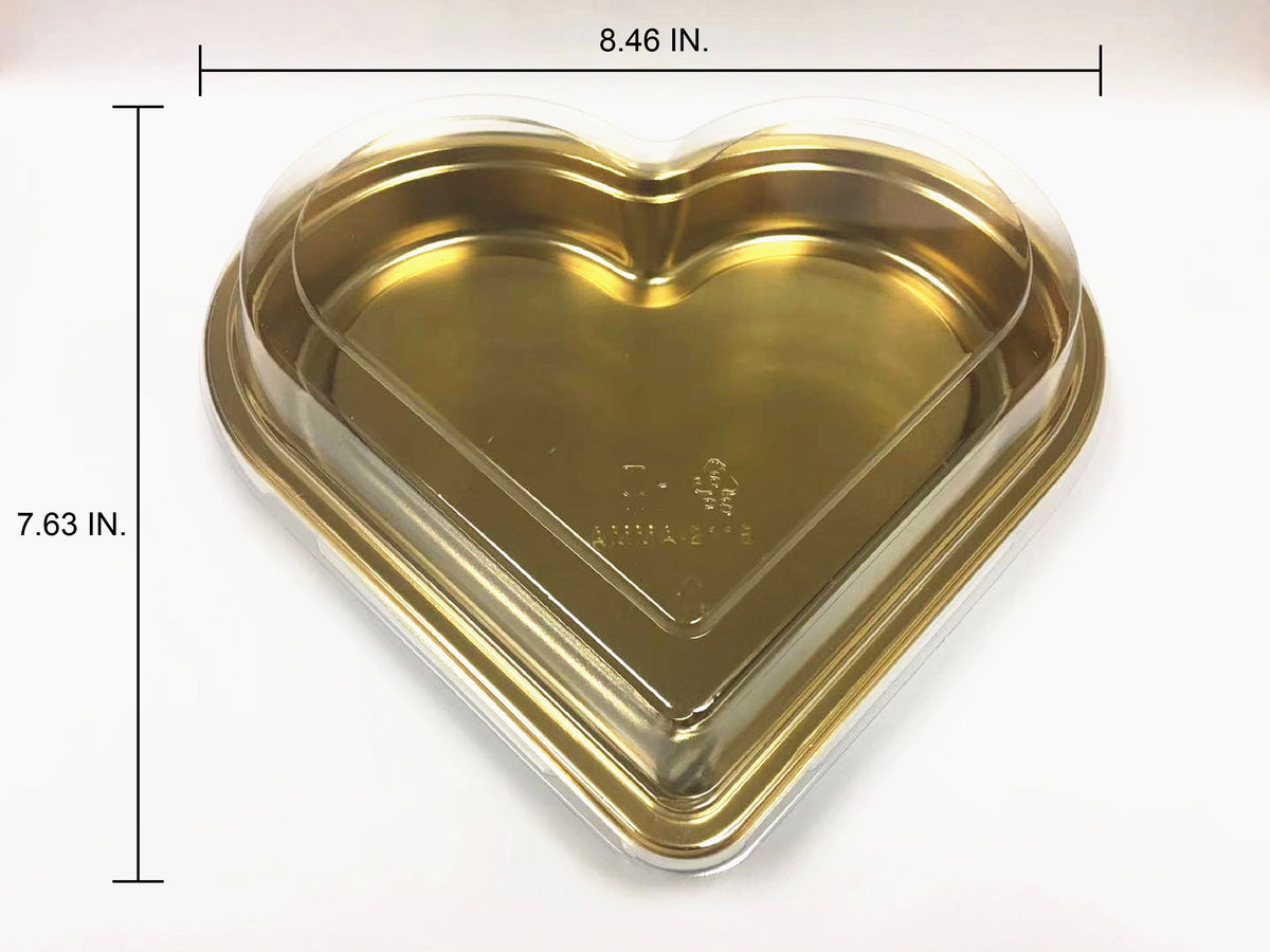 50sets Heart Shape Food Container, 8.4x7.63 inches w/ Lids