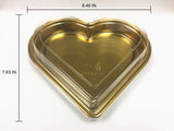 50sets Heart Shape Food Container, 8.4x7.63 inches w/ Lids
